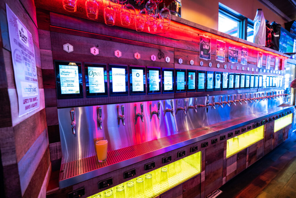 The beer wall.
