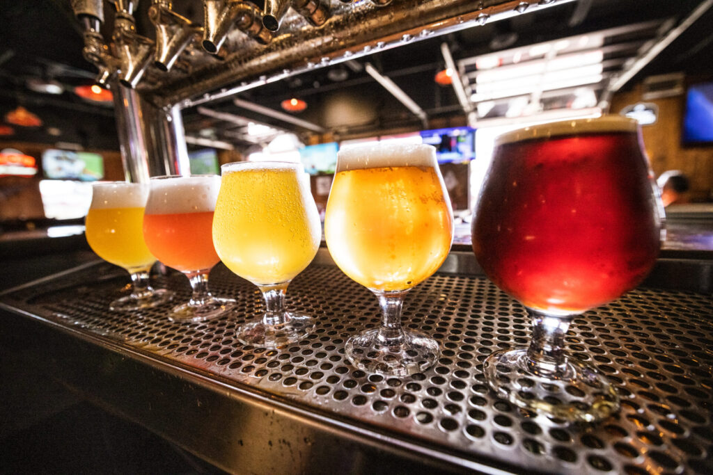 5 glasses of beer.